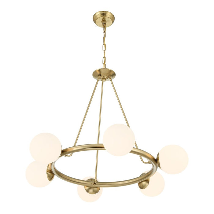 Crystorama Maverick 6 Light Chandelier, Gold/Frosted