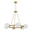 Crystorama Maverick 6 Light Chandelier, Gold/Frosted