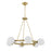Crystorama Maverick 6 Light Chandelier, Gold/Frosted