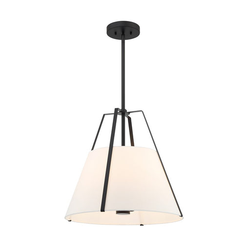 Crystorama Everly 4 Light 20" Pendant, Black/White - ED0241104BK