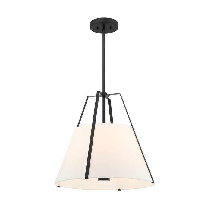 Crystorama Everly 4 Light 20" Pendant, Black/White - ED0241104BK