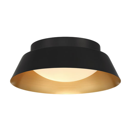 Crystorama Donoven 2 Light Flush/Semi Flush, Black/Gold