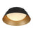 Crystorama Donoven 2 Light Flush/Semi Flush, Black/Gold
