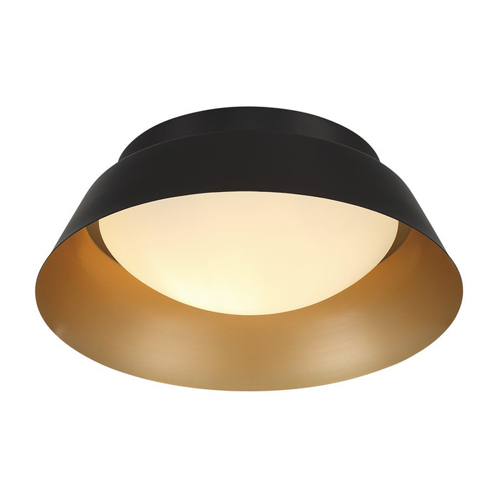 Crystorama Donoven 2 Light Flush/Semi Flush, Black/Gold