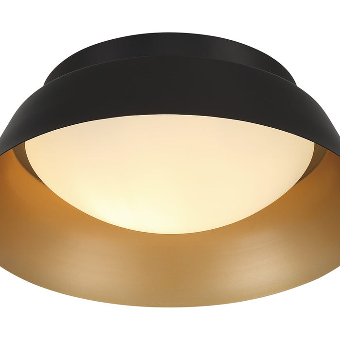 Crystorama Donoven 2 Light Flush/Semi Flush, Black/Gold