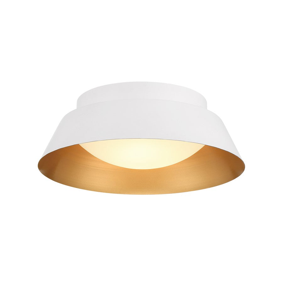 Crystorama Donoven 2 Light Flush/Semi Flush, White/Gold