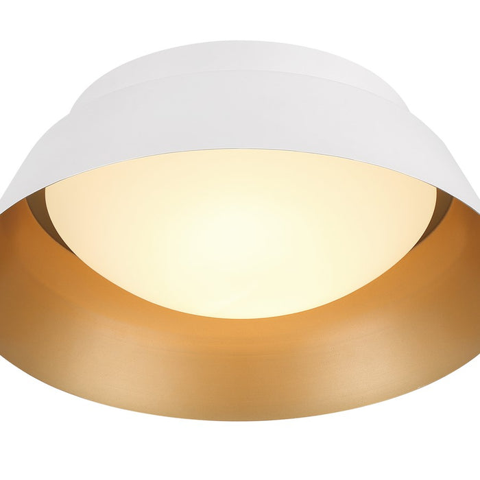 Crystorama Donoven 2 Light Flush/Semi Flush, White/Gold