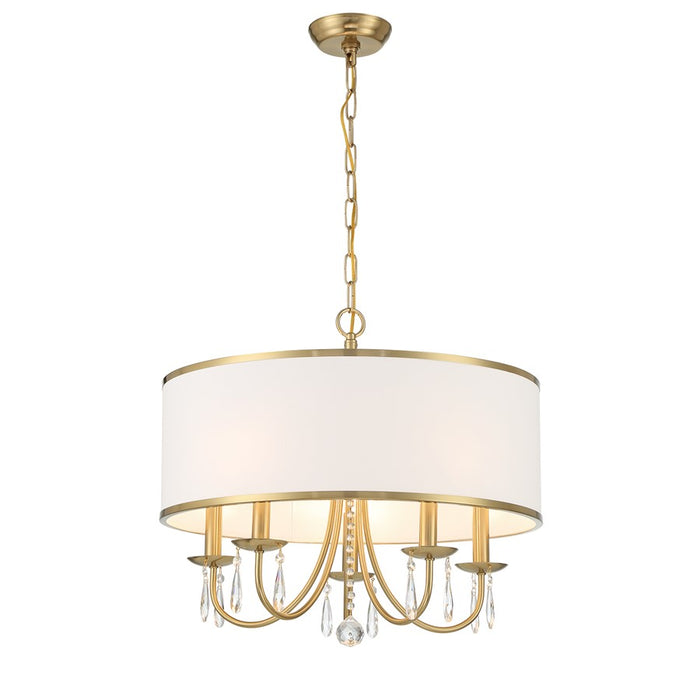 Crystorama Adalynn 5 Light Chandelier, Gold/White/Clear - ED0662205VG