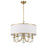 Crystorama Adalynn 5 Light Chandelier, Gold/White/Clear