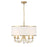 Crystorama Adalynn 5 Light Chandelier, Gold/White/Clear