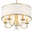 Crystorama Adalynn 5 Light Chandelier, Gold/White/Clear