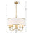 Crystorama Adalynn 5 Light Chandelier, Gold/White/Clear