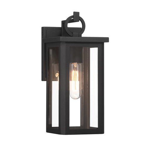 Crystorama Boadie 1 Light 13" Outdoor Sconce, Black