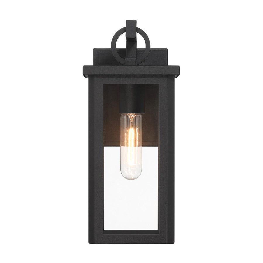 Crystorama Boadie 1 Light 13" Outdoor Sconce, Black