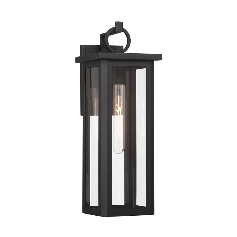 Crystorama Boadie 1 Light 19" Outdoor Sconce, Black