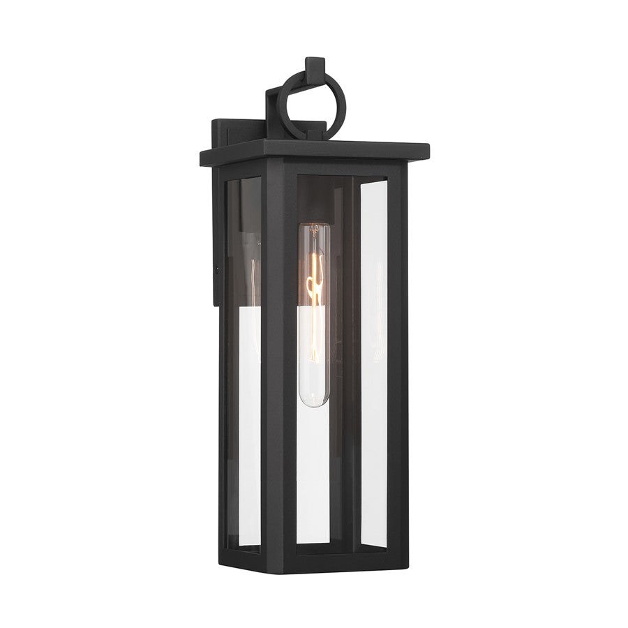 Crystorama Boadie 1 Light 19" Outdoor Sconce, Black