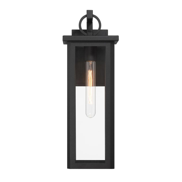 Crystorama Boadie 1 Light 19" Outdoor Sconce, Black
