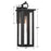 Crystorama Boadie 1 Light 19" Outdoor Sconce, Black