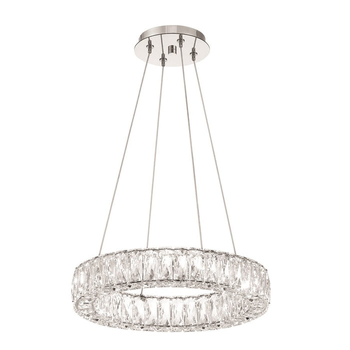 Crystorama Kinsley 1 Light Chandelier, Silver/Chrome/Clear - ED3541801CH