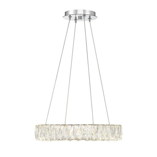 Crystorama Kinsley 1 Light Chandelier, Silver/Chrome/Clear