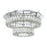 Crystorama Kinsley 1 Light 20" Flush, Silver/Chrome/Clear