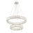 Crystorama Kinsley 1 Light 28" Chandelier, Silver/Chrome/Clear