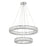 Crystorama Kinsley 1 Light 28" Chandelier, Silver/Chrome/Clear