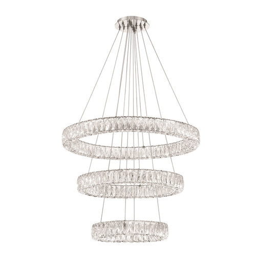 Crystorama Kinsley 1 Light 32" Chandelier, Silver/Chrome/Clear