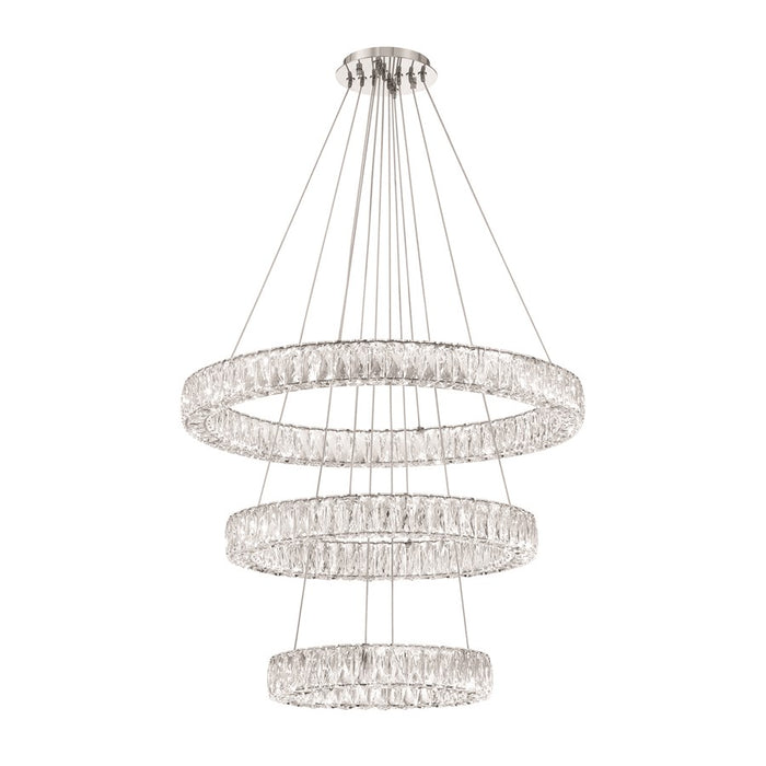Crystorama Kinsley 1 Light 32" Chandelier, Silver/Chrome/Clear - ED3563201CH