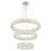 Crystorama Kinsley 1 Light 32" Chandelier, Silver/Chrome/Clear