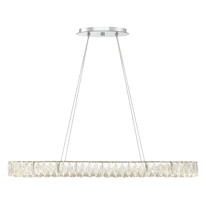 Crystorama Kinsley 1 Light 39" Chandelier, Silver/Chrome/Clear