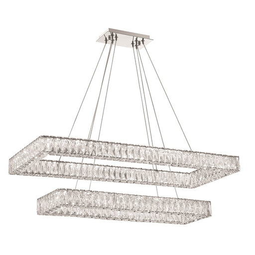 Crystorama Kinsley 1 Light 42" Chandelier, Silver/Chrome/Clear