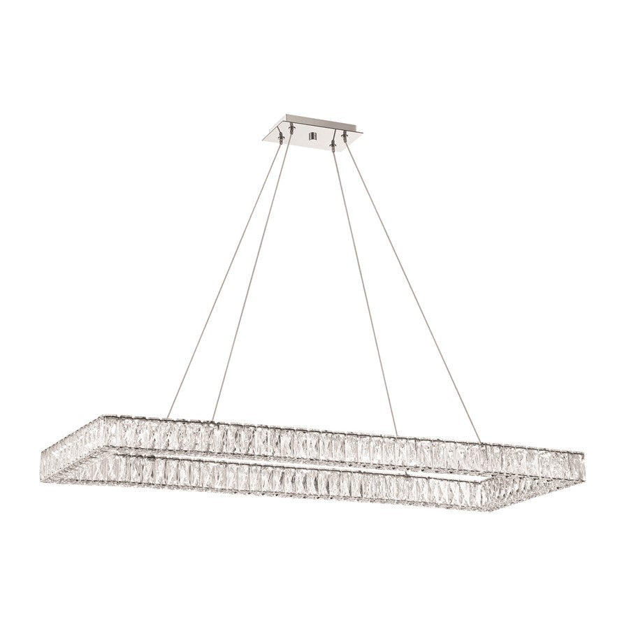 Crystorama Kinsley 1 Light Chandelier, Chrome/Clear