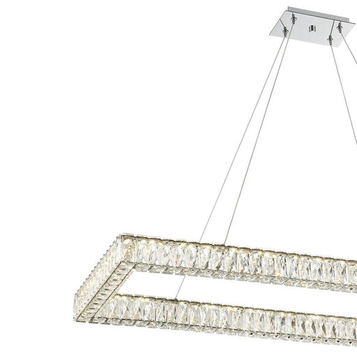 Crystorama Kinsley 1 Light Chandelier, Chrome/Clear