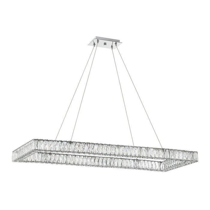 Crystorama Kinsley 1 Light Chandelier, Chrome/Clear