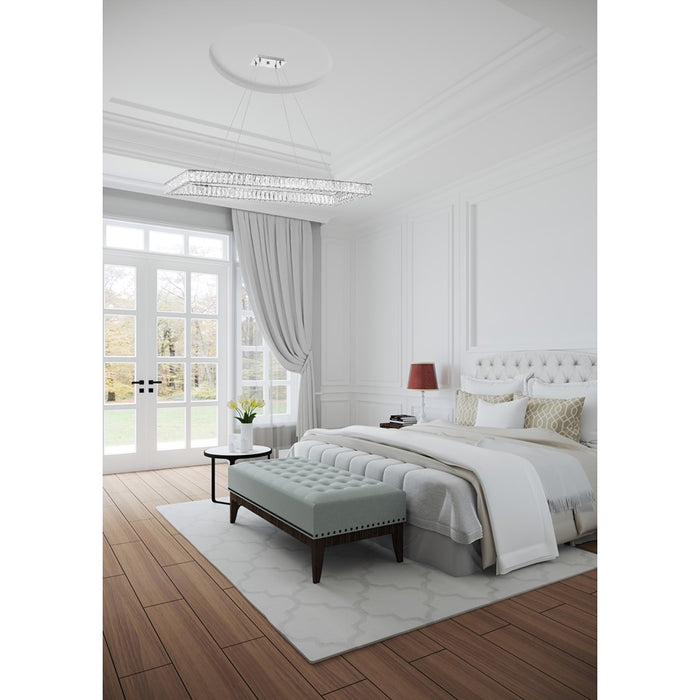 Crystorama Kinsley 1 Light Chandelier, Chrome/Clear