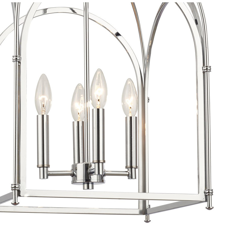 Crystorama Kai 4 Light 14" Pendant, Polished Chrome
