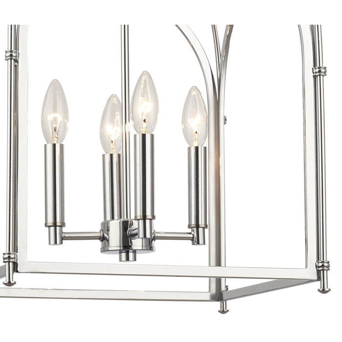 Crystorama Kai 4 Light 14" Pendant, Polished Chrome
