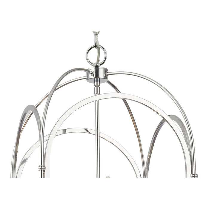 Crystorama Kai 4 Light 14" Pendant, Polished Chrome
