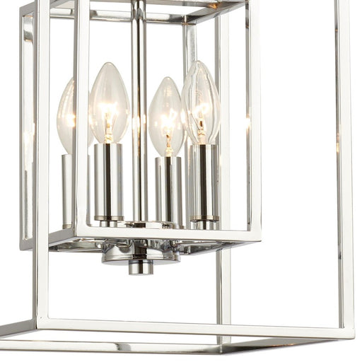 Crystorama Kai 4 Light 16" Pendant, Silver/Chrome