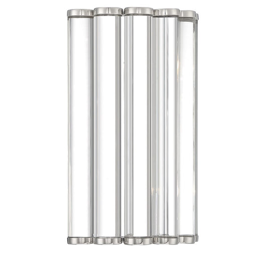 Crystorama Elliot 2 Light Wall Mount, Polished Nickel