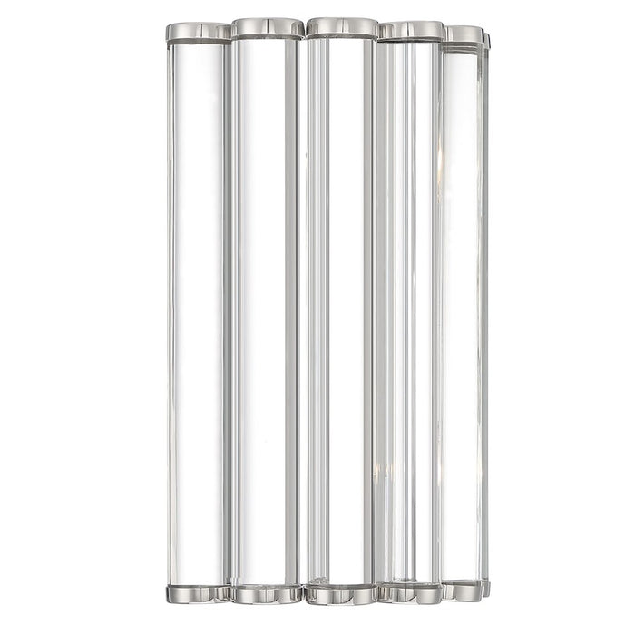 Crystorama Elliot 2 Light Wall Mount, Polished Nickel