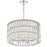 Crystorama Elliot 6 Light Chandelier, Polished Nickel