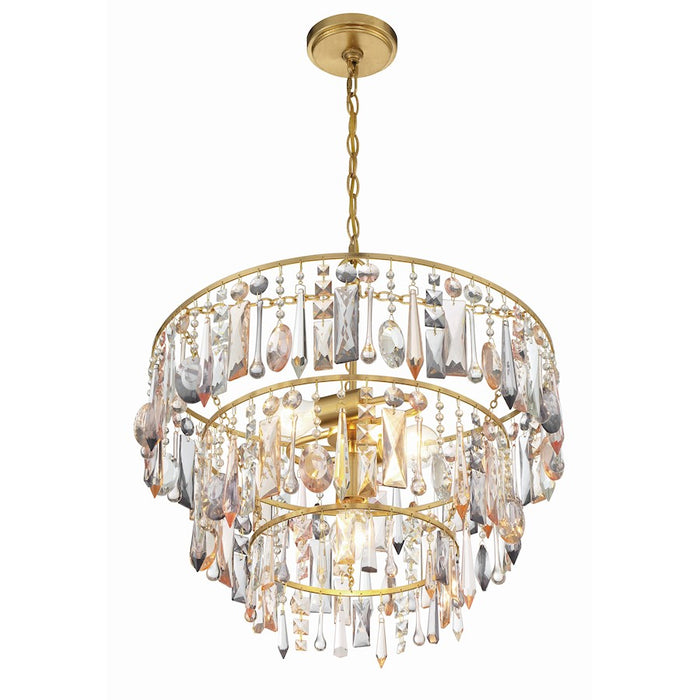 Crystorama Elsa Pendant, Antique Gold