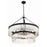 Crystorama Emory 9 Light Chandelier, Black Forged/Clear Glass