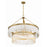Crystorama Emory 9 Light Chandelier, Modern Gold/Clear Glass