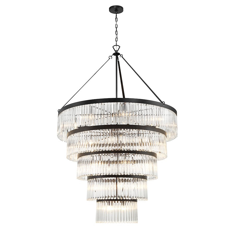 Crystorama Emory 30 Light Chandelier, Black Forged - EMO-5430-BF