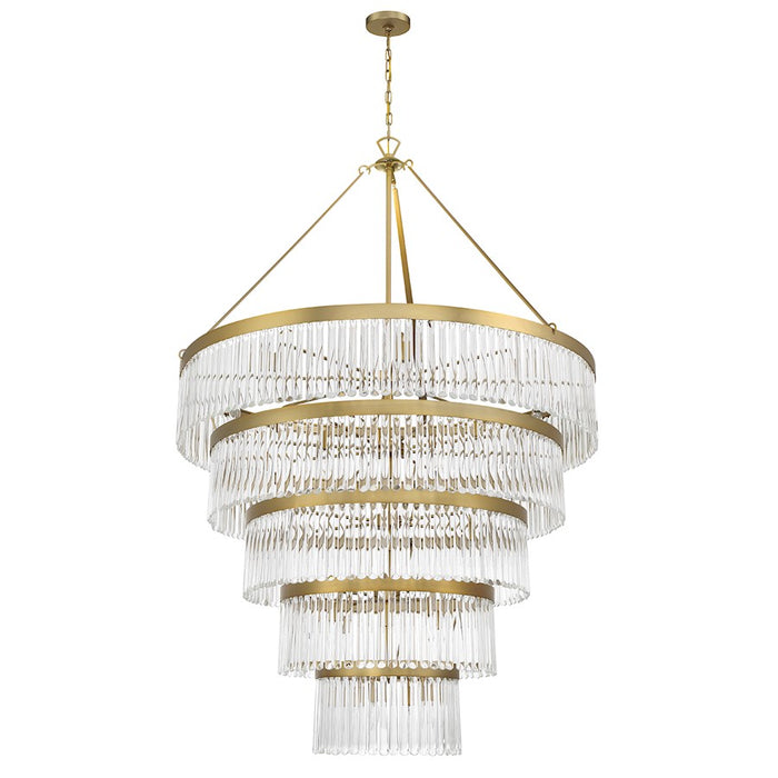 Crystorama Emory 30 Light Chandelier, Modern Gold