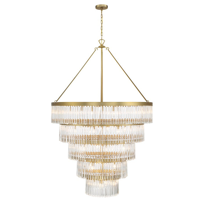 Crystorama Emory 30 Light Chandelier, Modern Gold