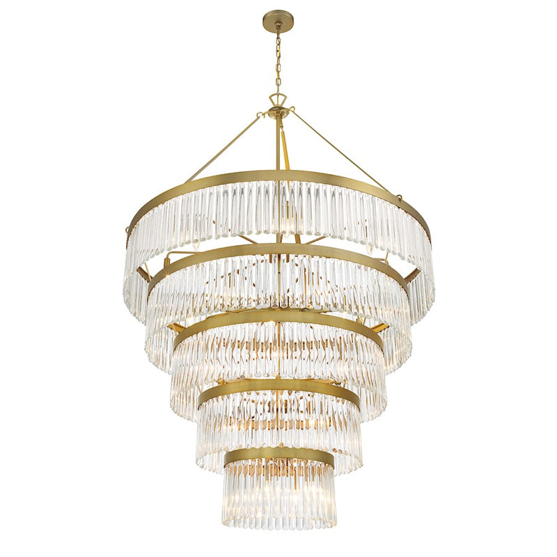 Crystorama Emory 30 Light Chandelier, Modern Gold
